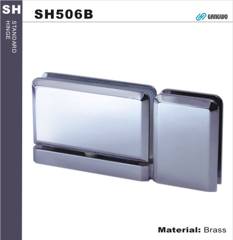 SH506B 天地型玻對牆鉸鏈+固定片