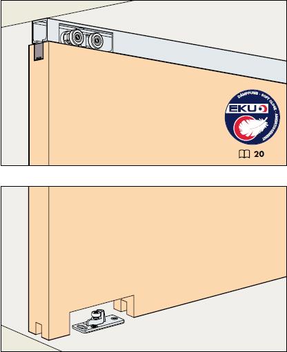 EKU 卡片式木門吊具(承重100kg)057.3133.071