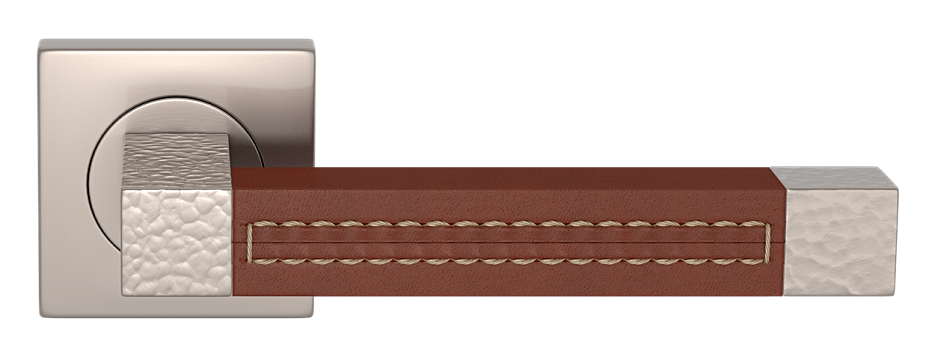 SQUARE STITCH OUT RECESS LEATHER HAMMERED