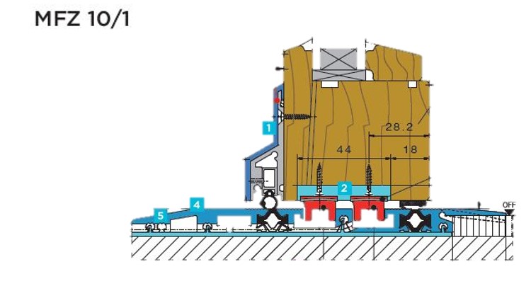 ALUMAT MFZ 10 磁性雙密封條 (木門)